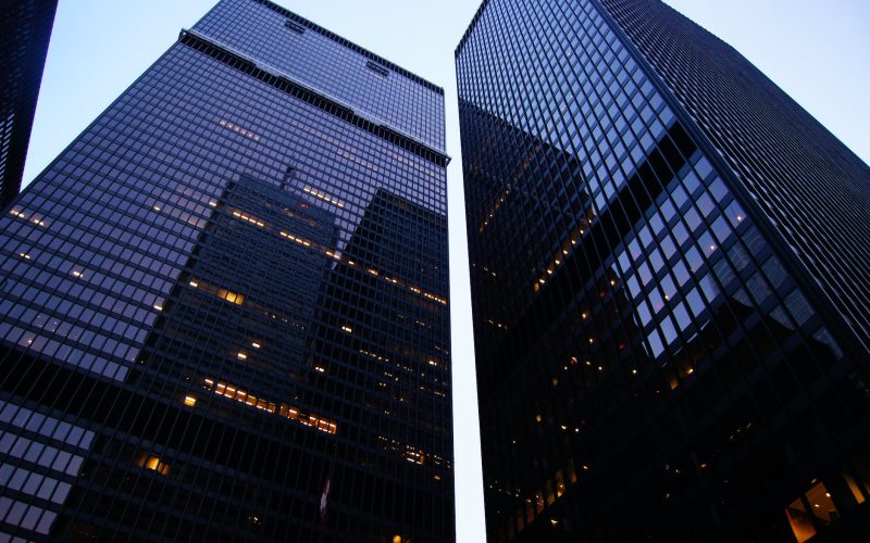 worm s eye view architectural photography of high rise building