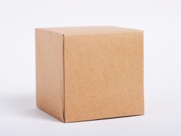 a brown box with a white background