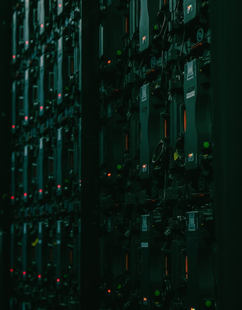 a very large array of electronic equipment in a room