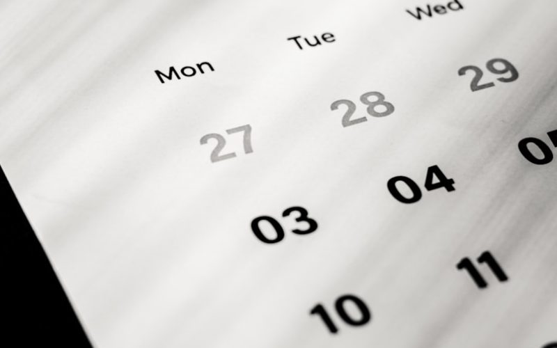 a calendar with the word jan on it