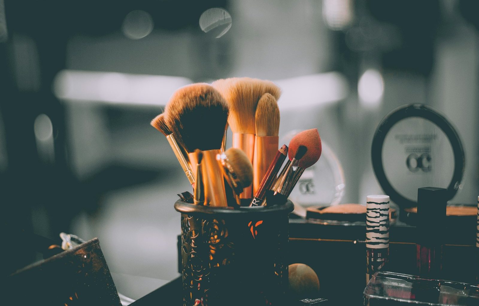 assorted make-up brushes closed up photography