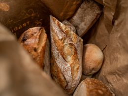 brown bread on brown paper bag