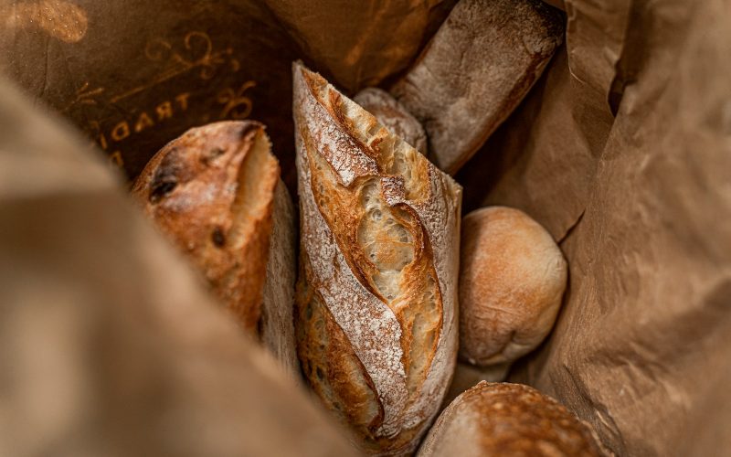 brown bread on brown paper bag