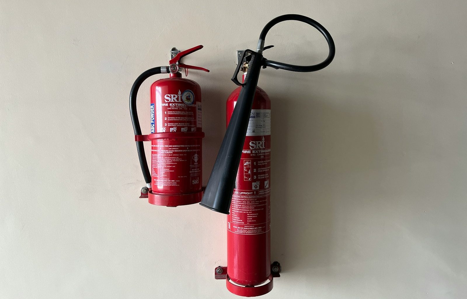 a fire extinguisher on a white background